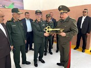 افتتاح کارخانه تولید پهپاد ایرانی در تاجیکستان | تصویر اهدای کلید کارخانه به نیروی هوایی تاجیکستان