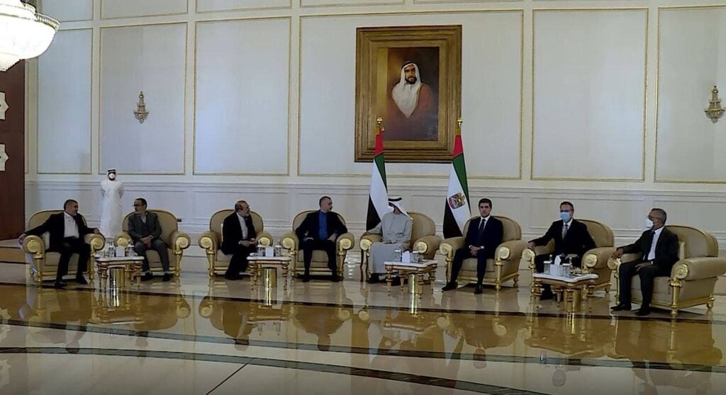 تصاویر دیدار وزیر خارجه کشورمان با رئیس جدید امارات | کدام نماینده امیر عبداللهیان را همراهی می‌کرد؟