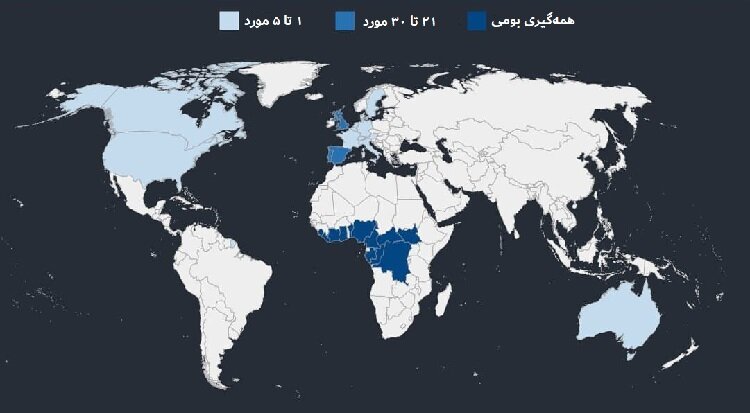 نقشهای فراگیری آبله میمونی را نشان میدهد | وضعیت کدام قارهها وخیم است؟