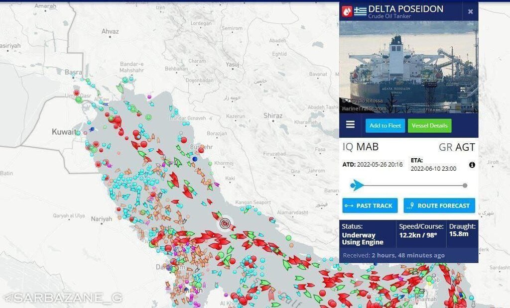 نقشه موقعیت دو نفتکش یونانی که توسط سپاه توقیف شدند | اطلاعیه سپاه