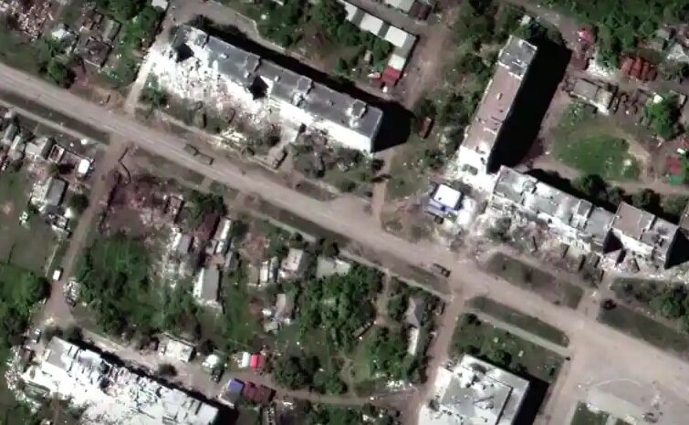 تصاویر ماهواره‌ای از میدان‌های نبرد در شرق اوکراین