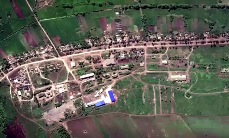 تصاویر ماهواره‌ای از میدان‌های نبرد در شرق اوکراین