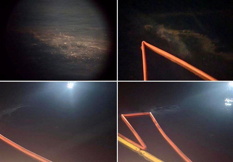 تصاویر انتقال غیراستاندارد نفت ربودهشده ایران به یک نفتکش در آبهای یونان