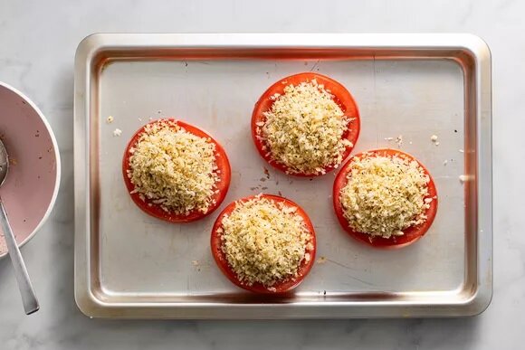 گوجه فرنگی شکم پر گیاهی و کم هزینه | غذایی متفاوت که تا به حال نخوردهاید