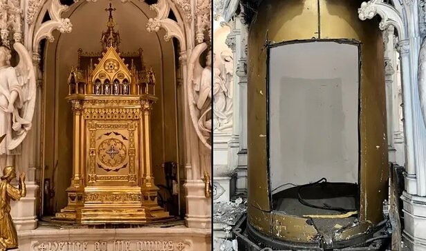 تصاویر | سرقت میلیون دلاری آثار تاریخی از کلیسای مشهور |  سارقان یک فرشته را گردن زدند! 