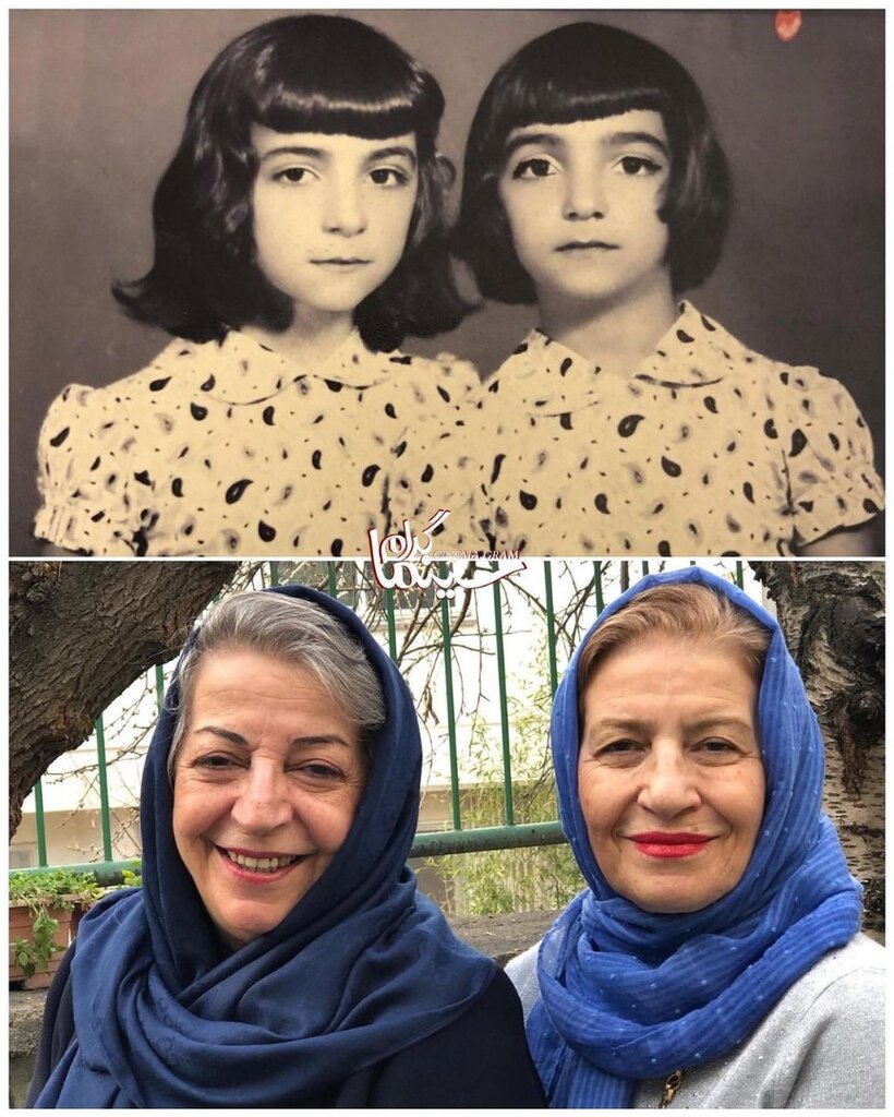عکسی دیده نشده از مرضیه برومند در کنار خواهرش
