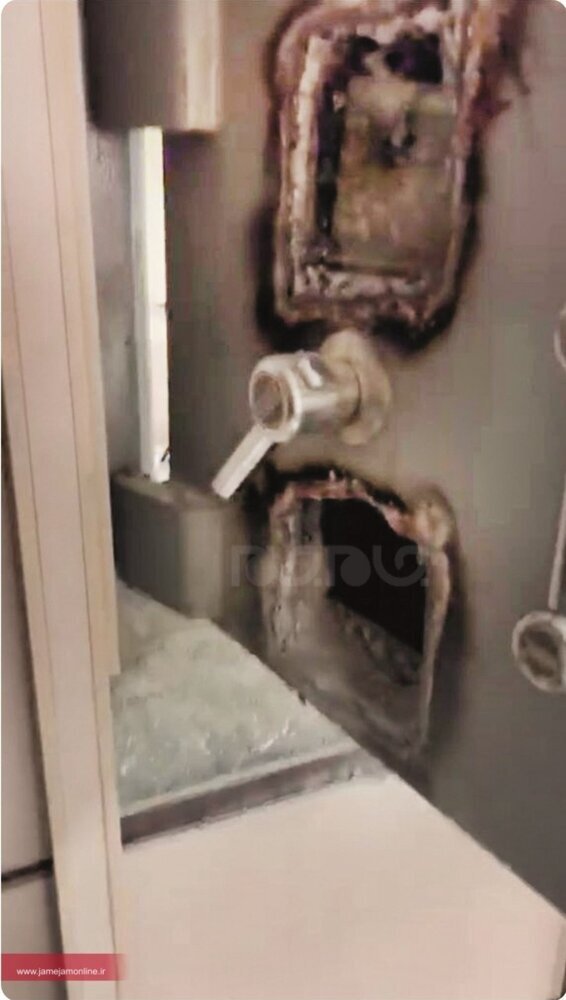 اولین تصاویر محل سرقت صندوق امانات بانک ملی | بلایی که سر صندوقها در آوردند