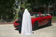 تصاویر مراسم ازدواج زوج‌های جوان دانشگاه افسری | فورد موستانگ ماشین عروس شد