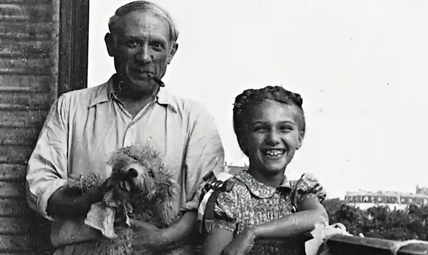 پابلو پیکاسو و دخترش مایا
