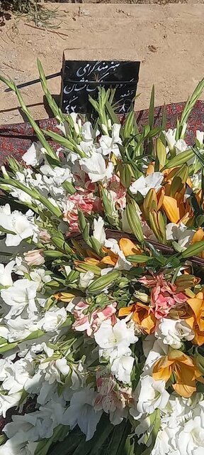 پیکر سرور پاک نشان در کنار مزار هوشنگ ظریف آرام گرفت