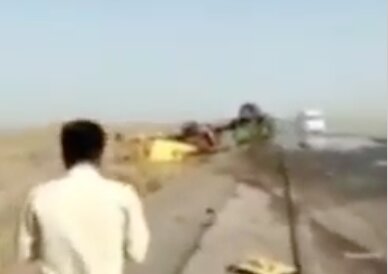 تصادف وحشتناک و مرگبار کامیون تانکر آب با مینی‌بوس کارگران معدن در کرمان