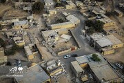 تصاویر هوایی از منطقه زلزله‌زده مهران هرمزگان
