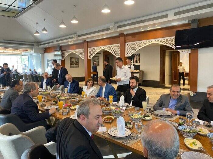 تصویر میز ناهار وزیر خارجه سوریه برای امیر عبداللهیان