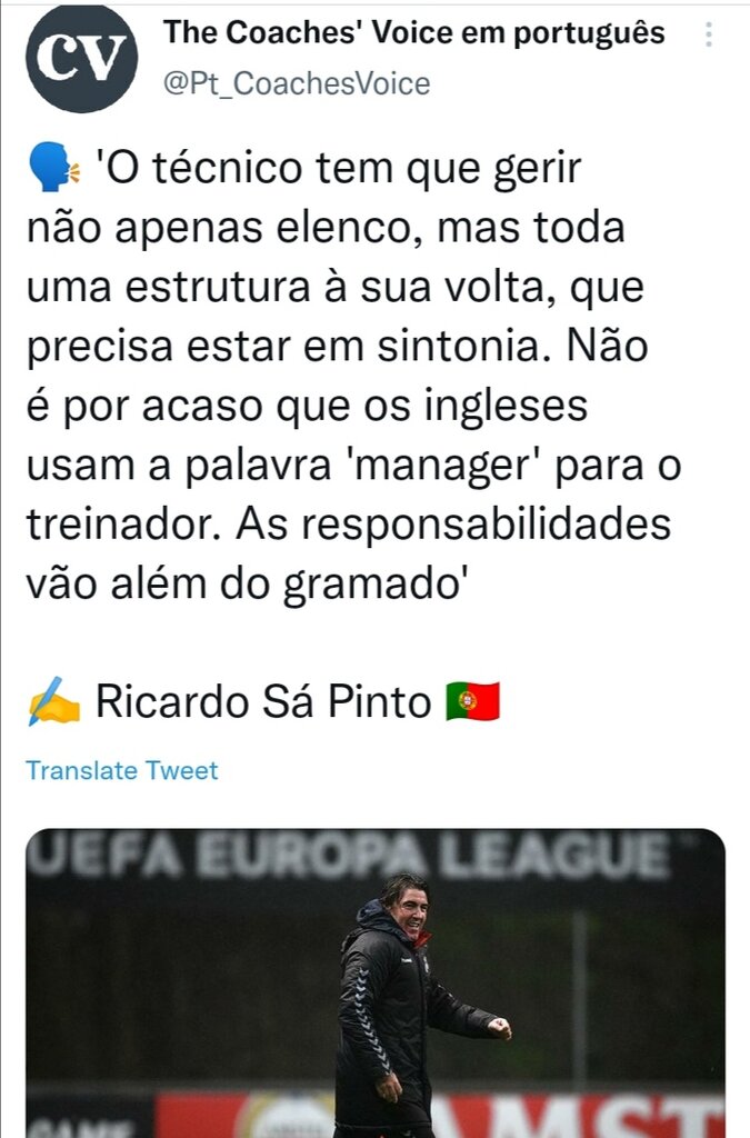 عکس | جمله طلایی ساپینتو درباره یک مربی ایدهآل فوتبال