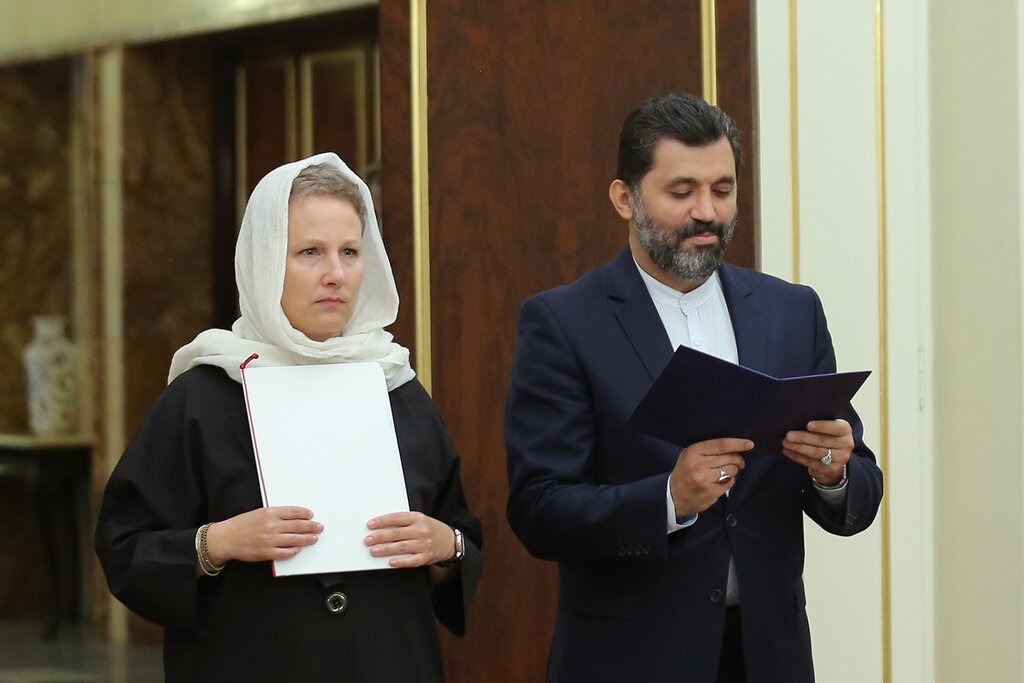 تصاویر حجاب نادین اولیویری لوزانو سفیر جدید سوئیس در دیدار با رئیسی