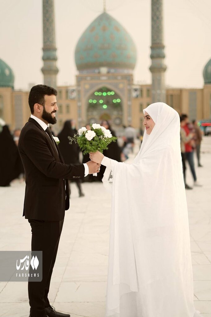 تصاویر زوج استرالیایی که عروسی‌شان را در مسجد جمکران گرفتند