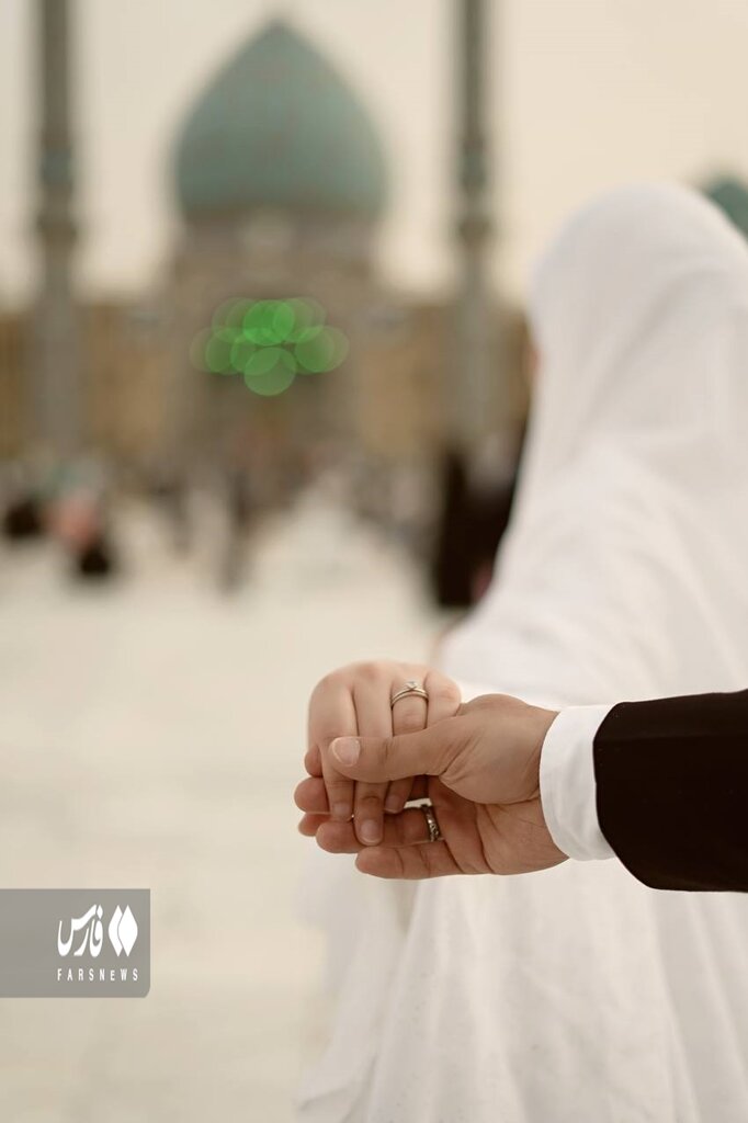 تصاویر زوج استرالیایی که عروسیشان را در مسجد جمکران گرفتند