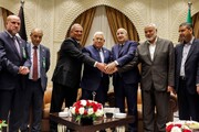 ببینید | دیدار تاریخی محمود عباس و اسماعیل هنیه در الجزایر