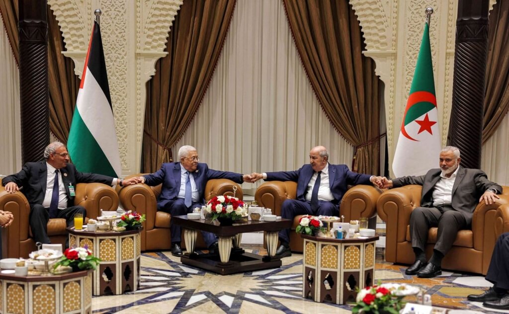 دیدار رهبر حماس و رئیس جمهور الجزایر