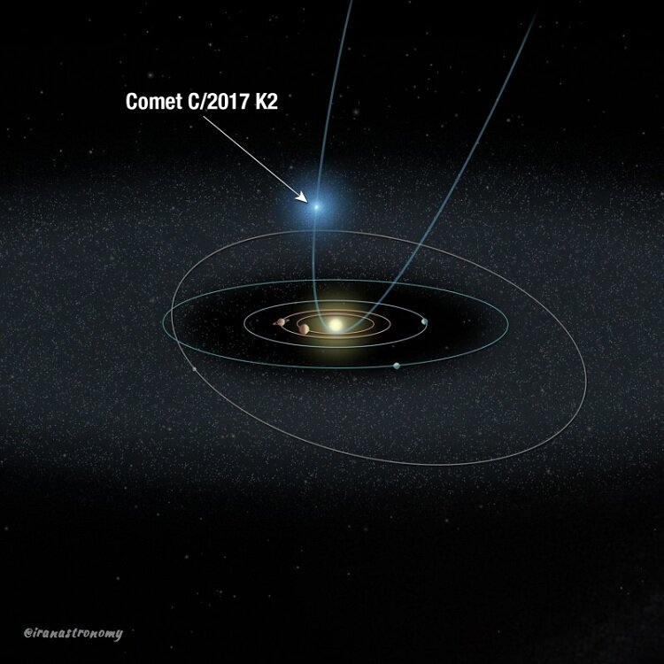 عتیقی: دنباله‌دار K2 از از فاصله چندین میلیارد کیلومتری به ملاقات ما می‌آید | برای رصد به یک تلسکوپ کوچک آماتوری نیاز است