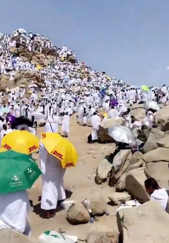 تصاویر هوایی دیدنی از صحرای عرفات همزمان با روز عرفه | مسجدالحرام خالی از حجاج شد | حضور یک میلیون زائر در عرفات