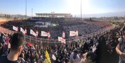 ببینید | اجتماع چند هزار نفری در بعلبک برای همخوانی «سلام فرمانده»