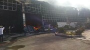 ببینید | آتش‌سوزی در کارخانه مبل شمس‌آباد |  ۵ سوله سوخت