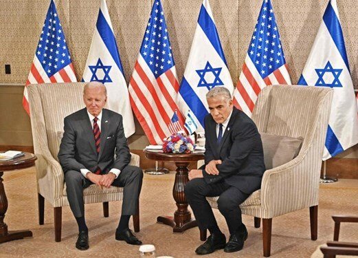 بایدن و لاپید - اسرائیل و آمریکا