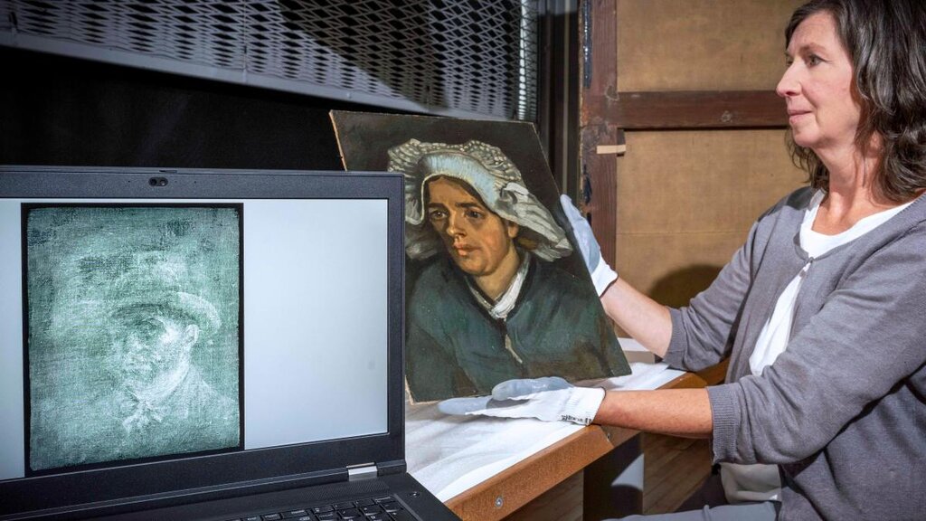 عکس | کشف عجیب یک خودنگاره مخفی پشت یکی از نقاشی های مشهور ونگوگ | این نقاشی با چشم غیر مسلح قابل دیدن نیست
