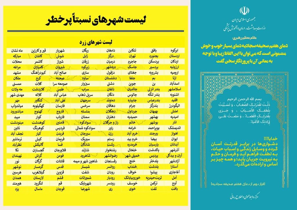 افزایش چشمگیر شهرهای قرمز کرونایی | فرار رنگ آبی از نقشه کرونایی کشور