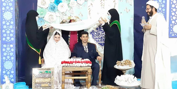 جشن عروسی 7 زوج جوان در یک امامزاده