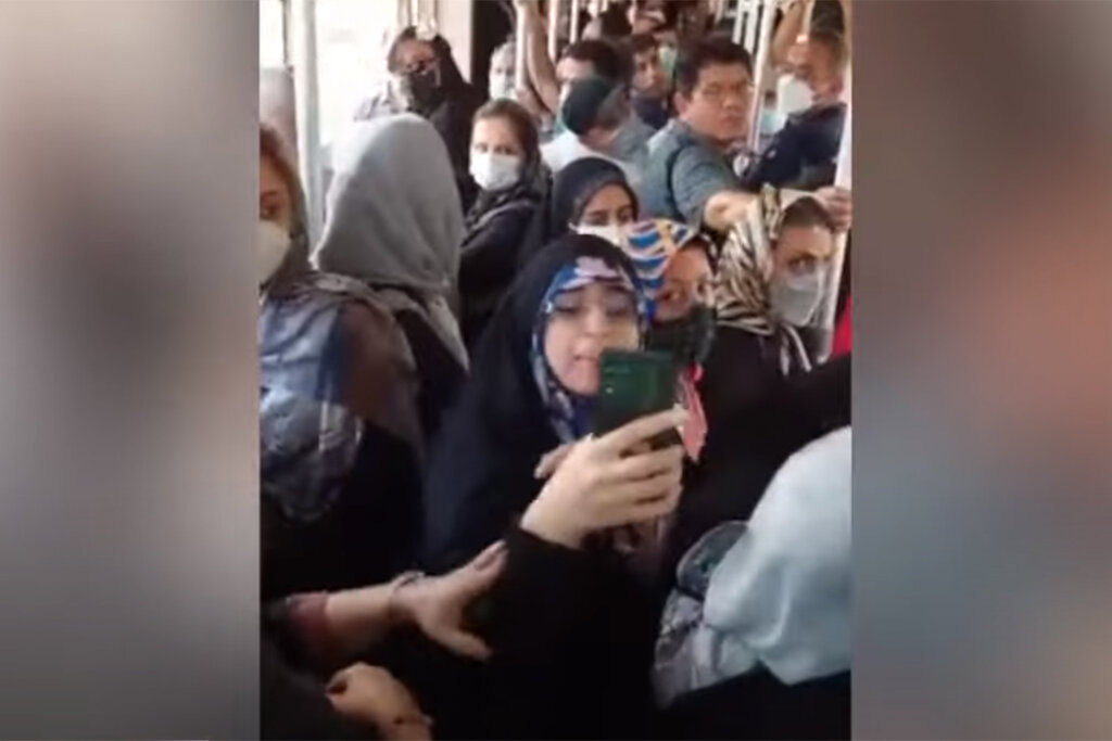 بازداشت زنی که در اتوبوس بی‌آرتی آمر حجاب را کتک زد