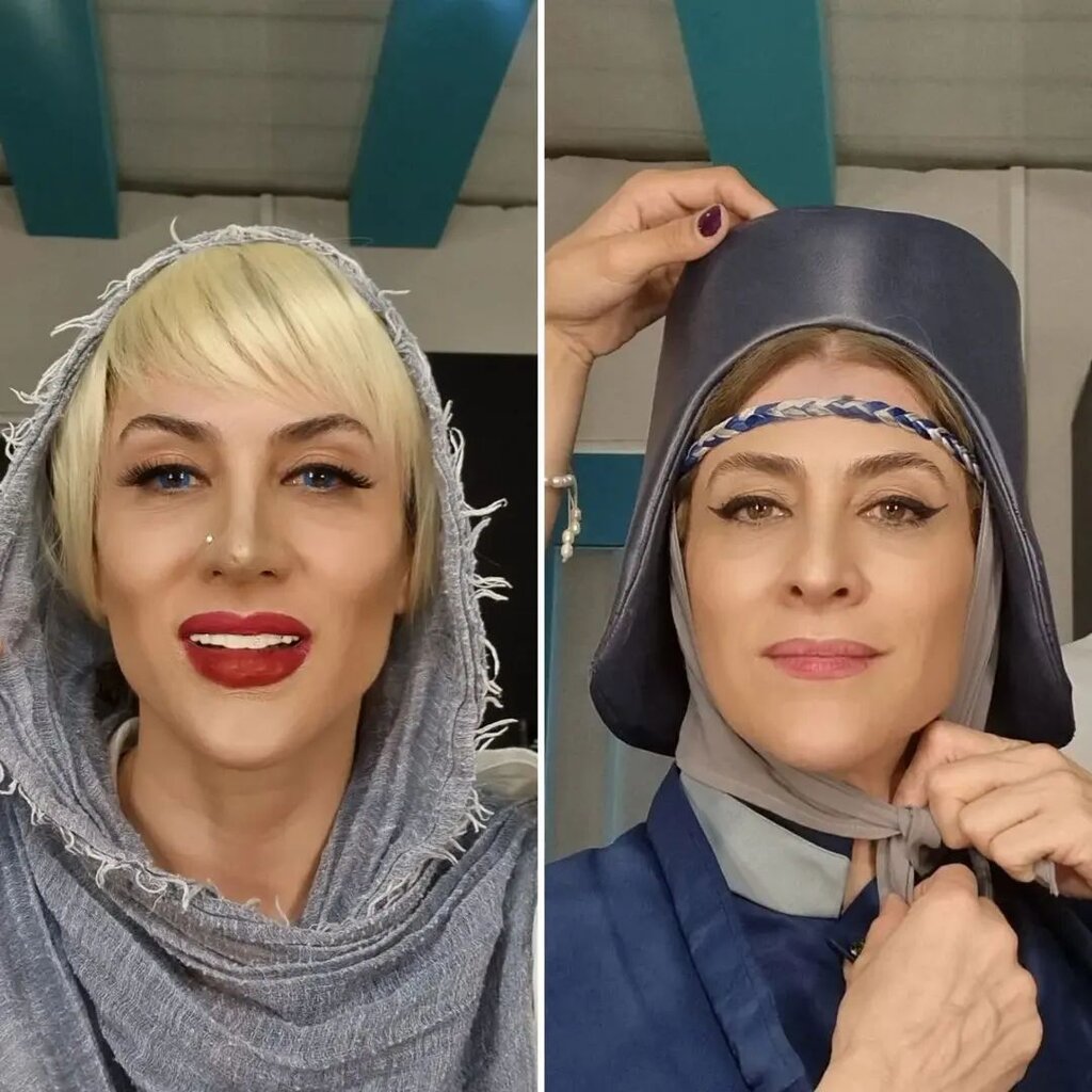 عکس | گریم سنگین ویشکا آسایش برای بازی در ۲ نقش در سریال جدید پیمان قاسمخانی