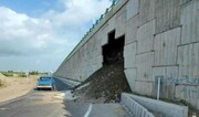 ببینید | یک پل شمال کشور در آستانه افتتاح فرو ریخت