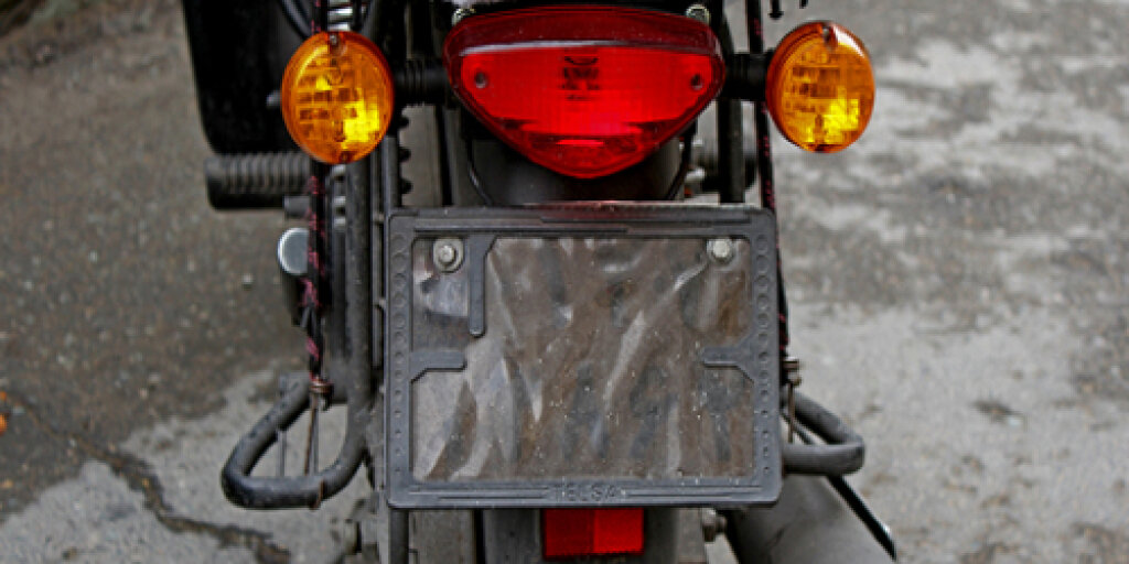 مخدوش کردن پلاک ـ موتورسیکلت