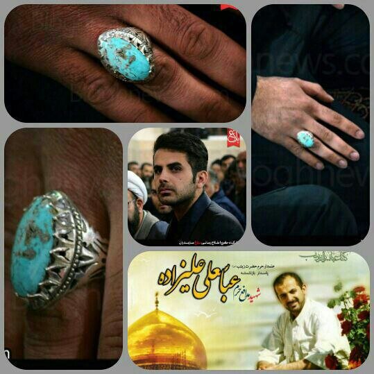 تصاویر انگشتری که از حاج قاسم سلیمانی به شهید مدافع حرم و پسرش رسید
