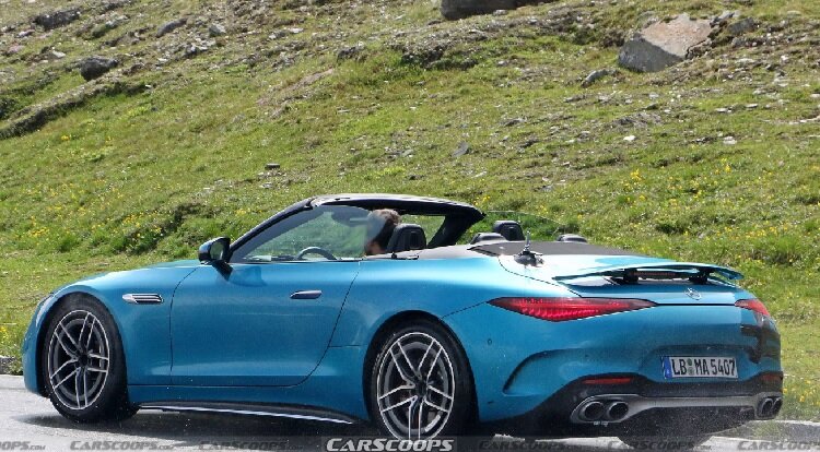 تصاویر جاسوسی از مرسدس SL 53 در کوههای آلپ | شاید یکی از قدرتمندترین بنزهای تولید شده باشد