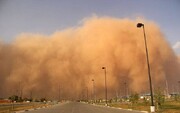 تصاویر لحظه وقوع طوفان هولناک شن در اصفهان | ۹۵ کیلومتر سرعت!