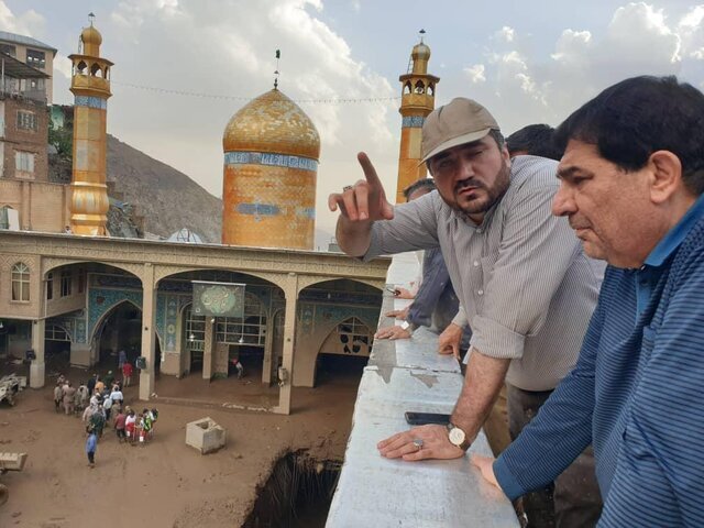 تصاویر | حضور متفاوت معاون اول رئیس جمهور در مناطق سیل زده امامزاده داوود