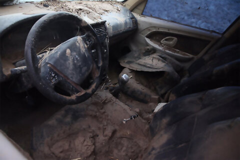 تصاویر عجیب از خودروهایی که در سیل نابود شدند