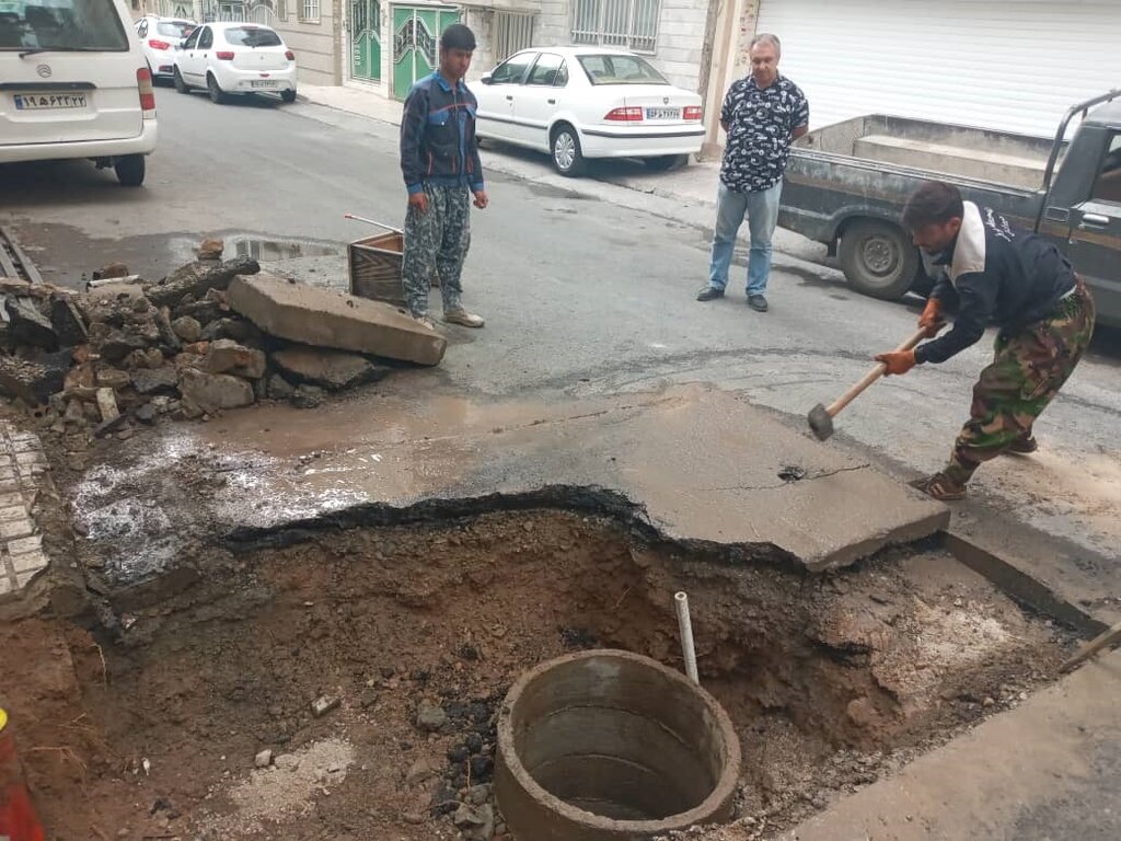 فروریزش زمین و آبگرفتگی در منطقه ۱۸ و ۱۹ پس از بارندگی‌های دیروز تهران | تاثیر غیرمستقیم معتادان در یک بحران