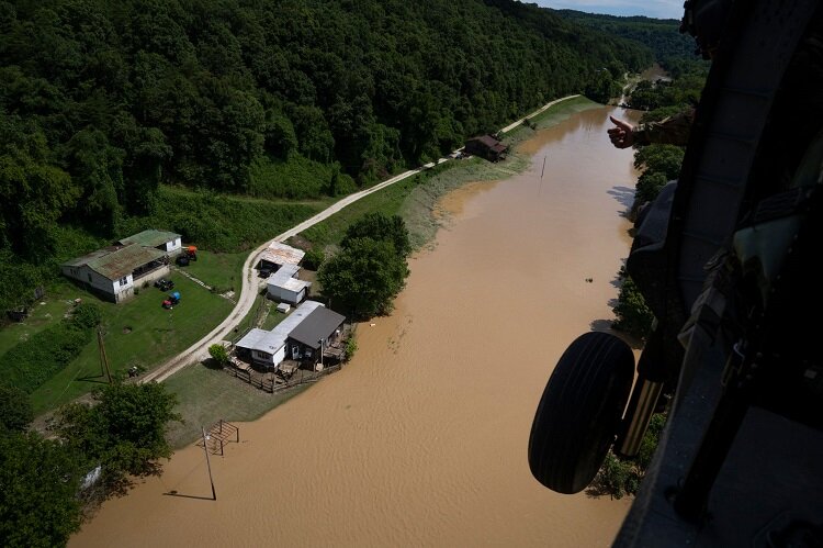 تصاویری از خرابی‌هایی که سیل در ایالت کنتاکی به بار آورد