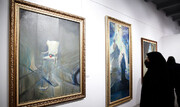 تصاویر | نمایشگاه گزیده‌ آثار حبیب‌الله صادقی | ادامه تئوری‌های شهید آوینی در آثار این هنرمند فقید مشهود است