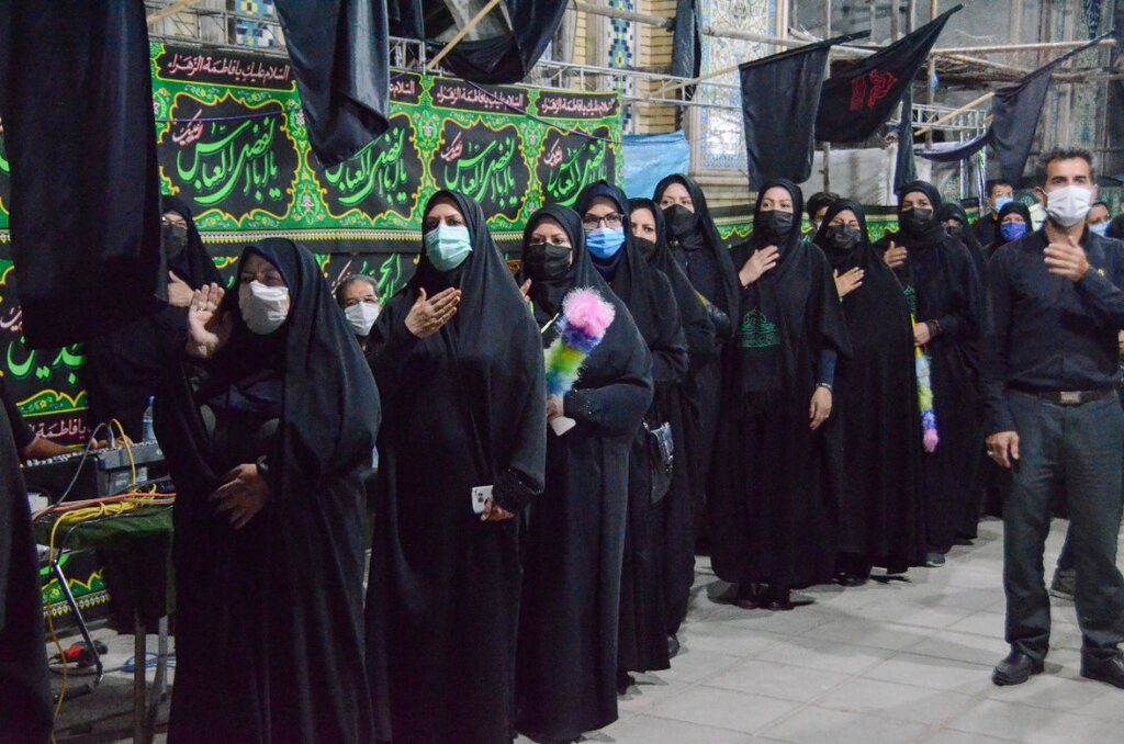 عزاداری ورزشکاران در بارگاه نوادگان امام سجاد(ع)