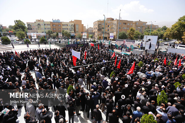 تصاویر تجمع مردمی دارالمجاهدین همدان در هتک حرمت میر حسین موسوی به شهید همدانی | روایت عمو اکبر از حبیب حرم