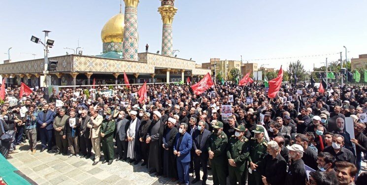 تصاویر تجمع مردمی دارالمجاهدین همدان در هتک حرمت میر حسین موسوی به شهید همدانی | روایت عمو اکبر از حبیب حرم