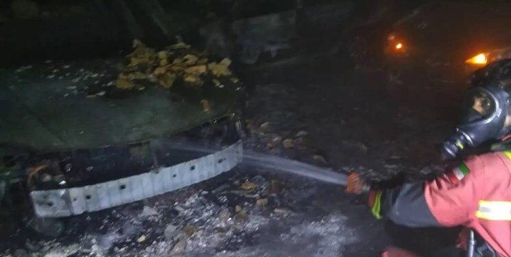 آتش سوزی در شهرک ولیعصر تهران