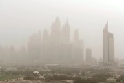 تصاویر توفان شن که ساعتی پیش دبی را درنوردید