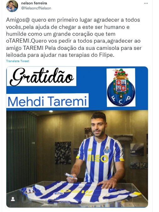 عکس| پاسخ فوری طارمی به اعلام نیاز یک پدر | ستاره ایرانی آرزوی هوادار پورتو را برآورده کرد