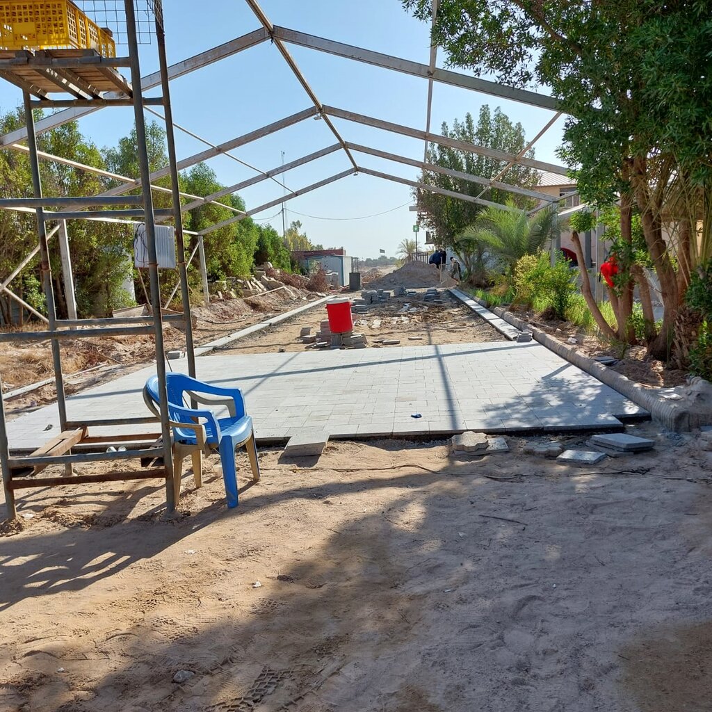 تصاویر متفاوتترین موکب ایرانی اربعین امسال | راهاندازی کارخانه یخ برای زائران کربلا